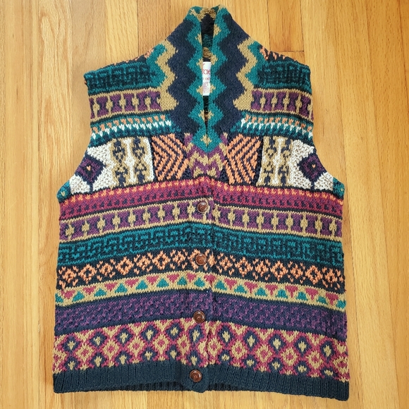 Vintage Sweaters Vintage Hand Knit Sweater Vest Poshmark